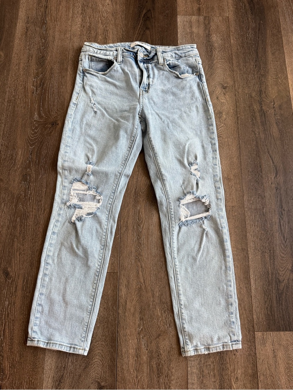 eunina Light Blue Distressed Boyfriend Jeans Women’s Size 5/27